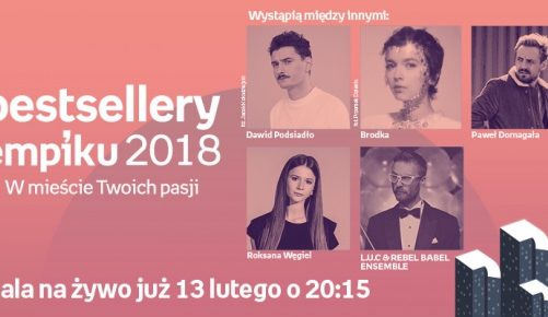 Gala Bestsellerów Empiku 2018 w wyjątkowej muzycznej oprawie!