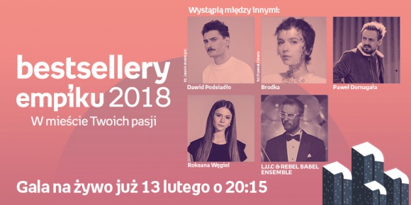 Gala Bestsellerów Empiku 2018 w wyjątkowej muzycznej oprawie!